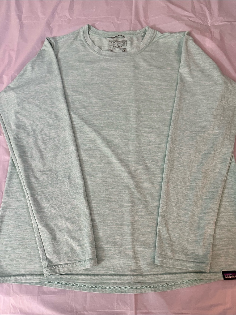Patagonia Women's Long-Sleeve Crew in Mint Green Heather